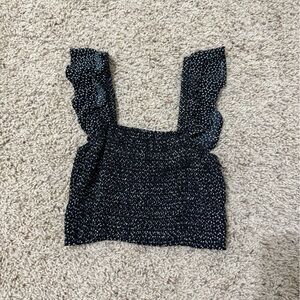 Black and White Polka Dot Top